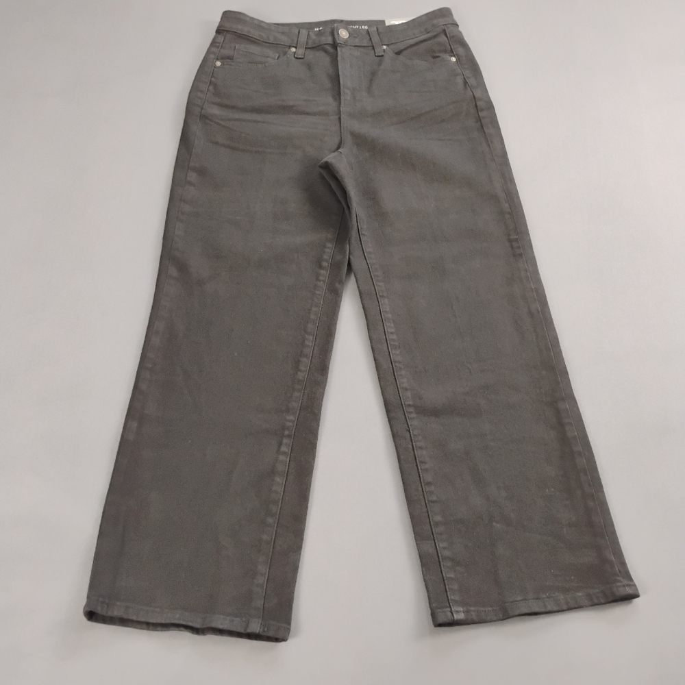 Chico's High-Rise Straight Leg Jeans Women's Size 1P Blakc  NEW $99